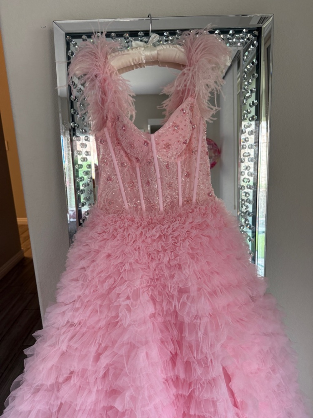 Sherri Hill Pink Tulle Gown - Picture 5 of 8